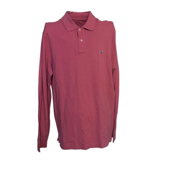 Nice men long sleeve Vineyard Vines Shirt Solid colored Polo shirts size medium - Picture 1 of 7